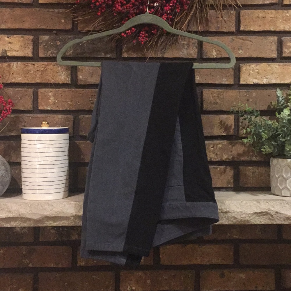 Banana Republic black and gray stretch pants